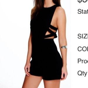 Boohoo Romper with side cutouts